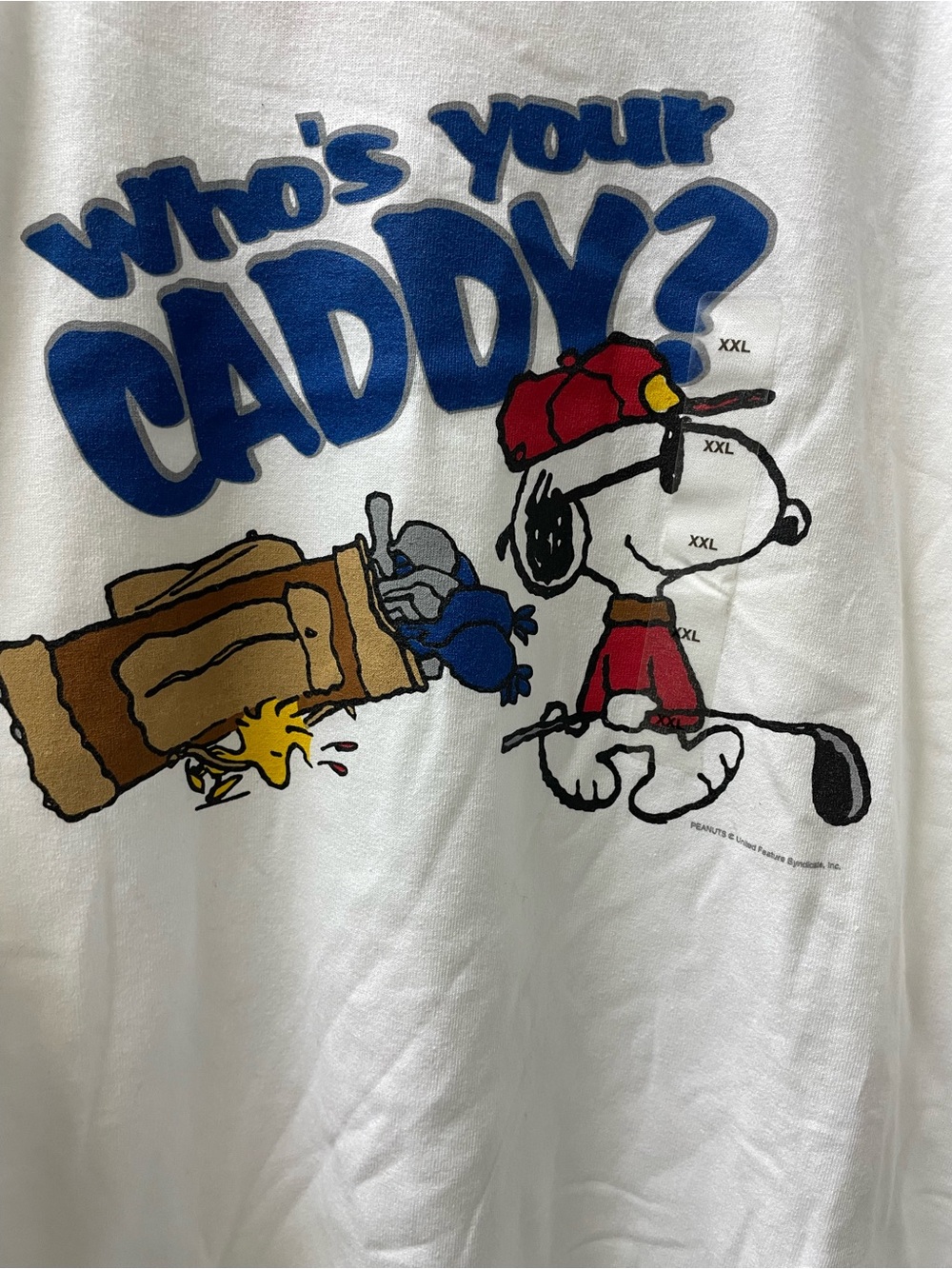 Peanuts 'Who's Your Caddy?' Snoopy White Graphic Tee